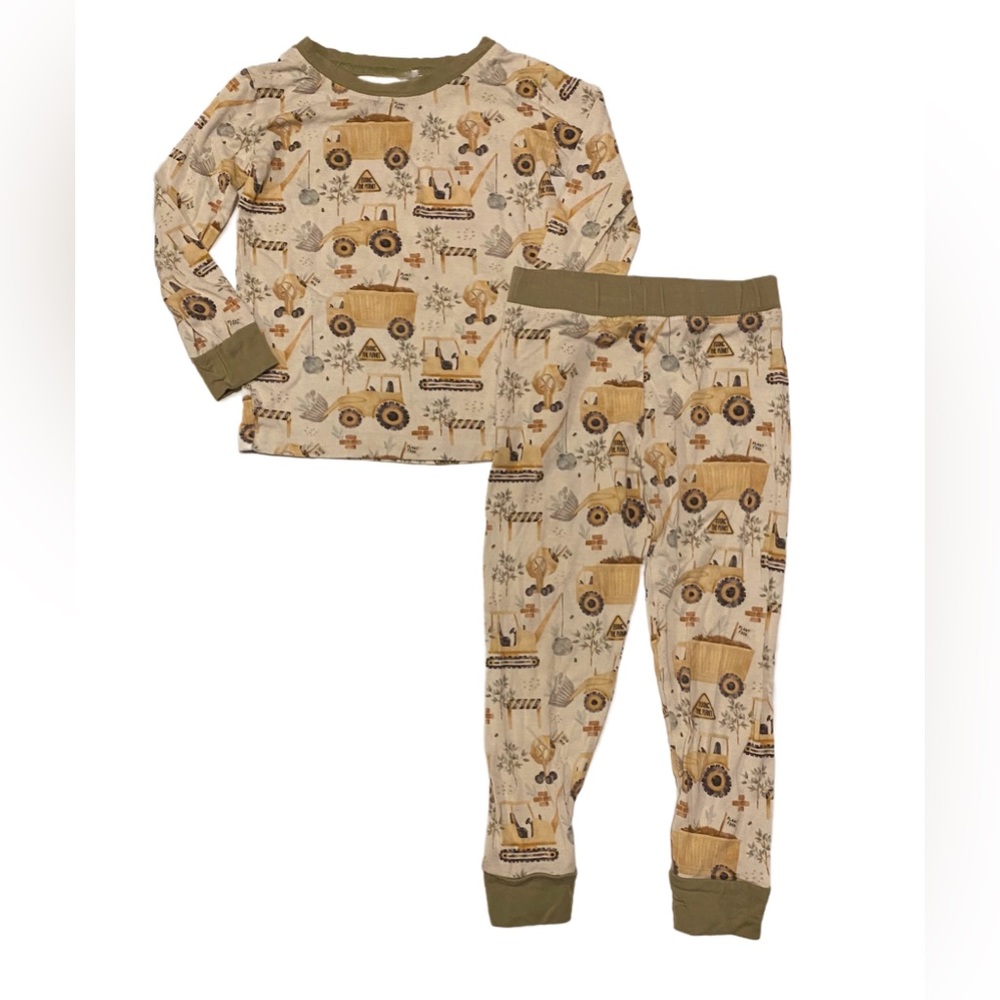 Miozing Bamboo Soft Tractor Theme Pajama Set Size 2-3 Years